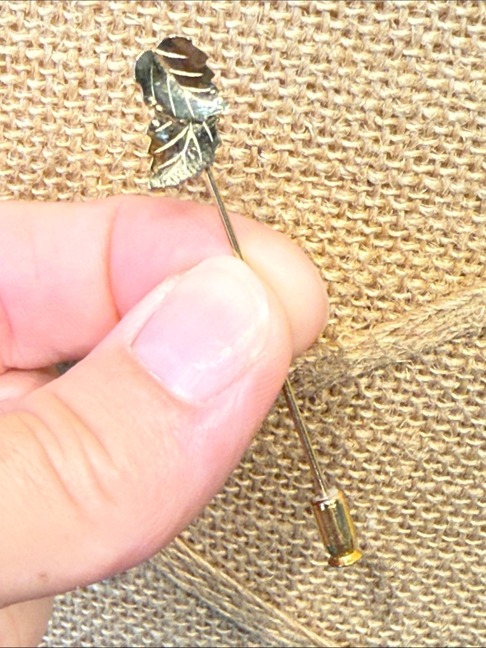 Gold Leaf Stick Pin - Women Jewelry